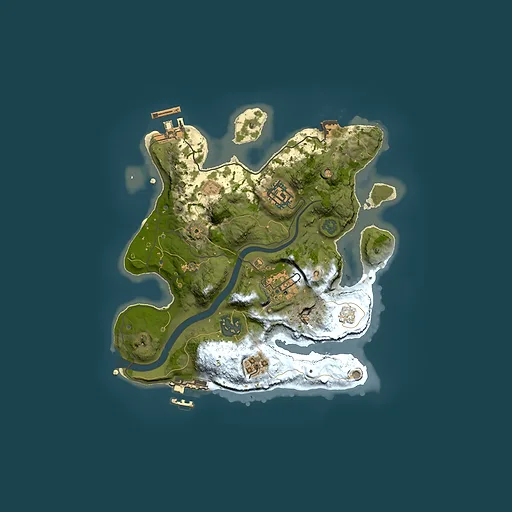 Rust map seed 1193695950, 2500x2500m top-down preview