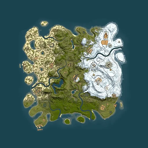 Rust map seed 1258227764, 4500x4500m top-down preview