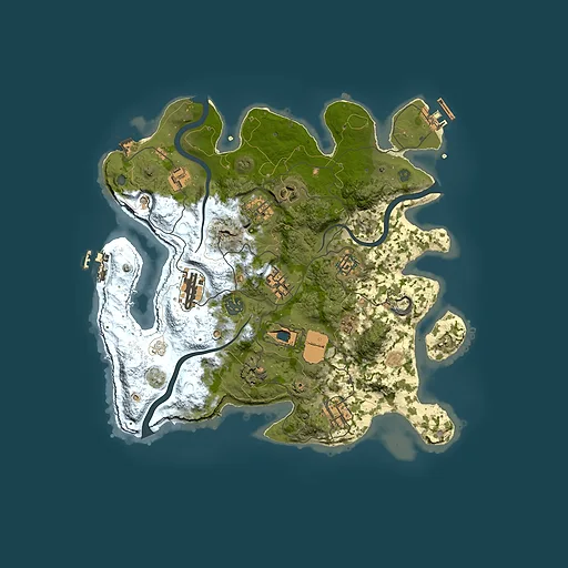 Rust map seed 602886898, 3500x3500m top-down preview