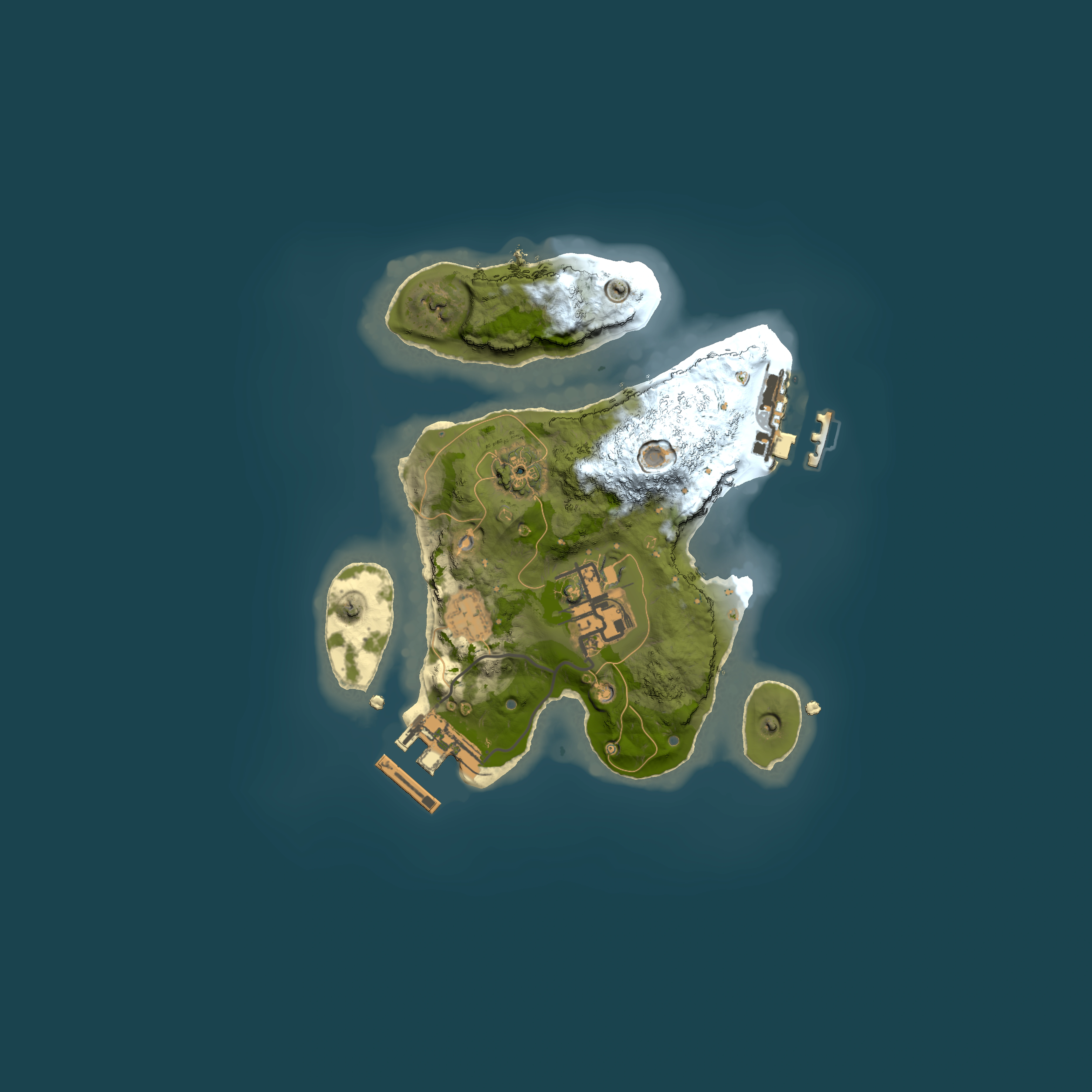 Full top-down render of Rust map seed 1272598157, 2000x2000m