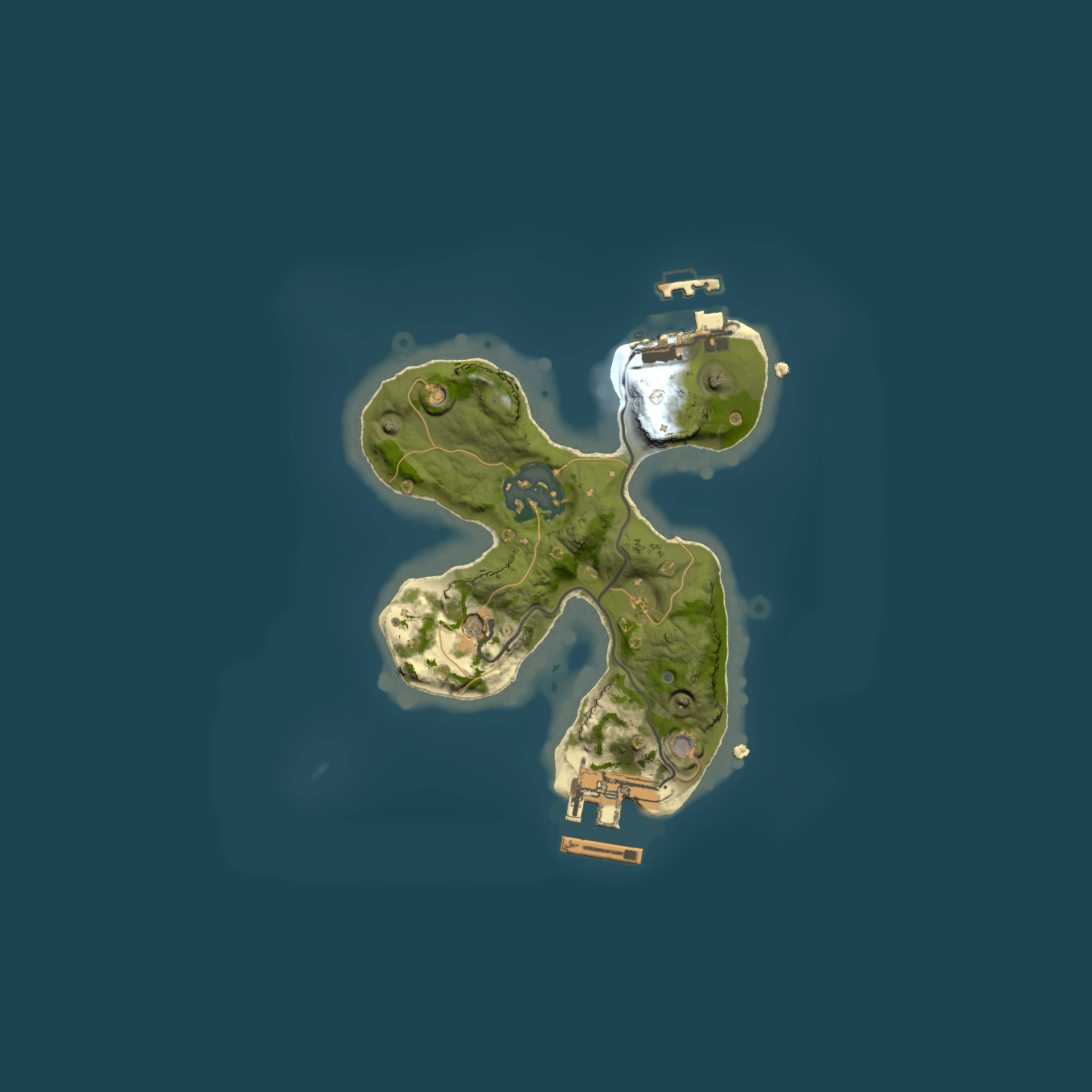 Full top-down render of Rust map seed 130931698, 1800x1800m