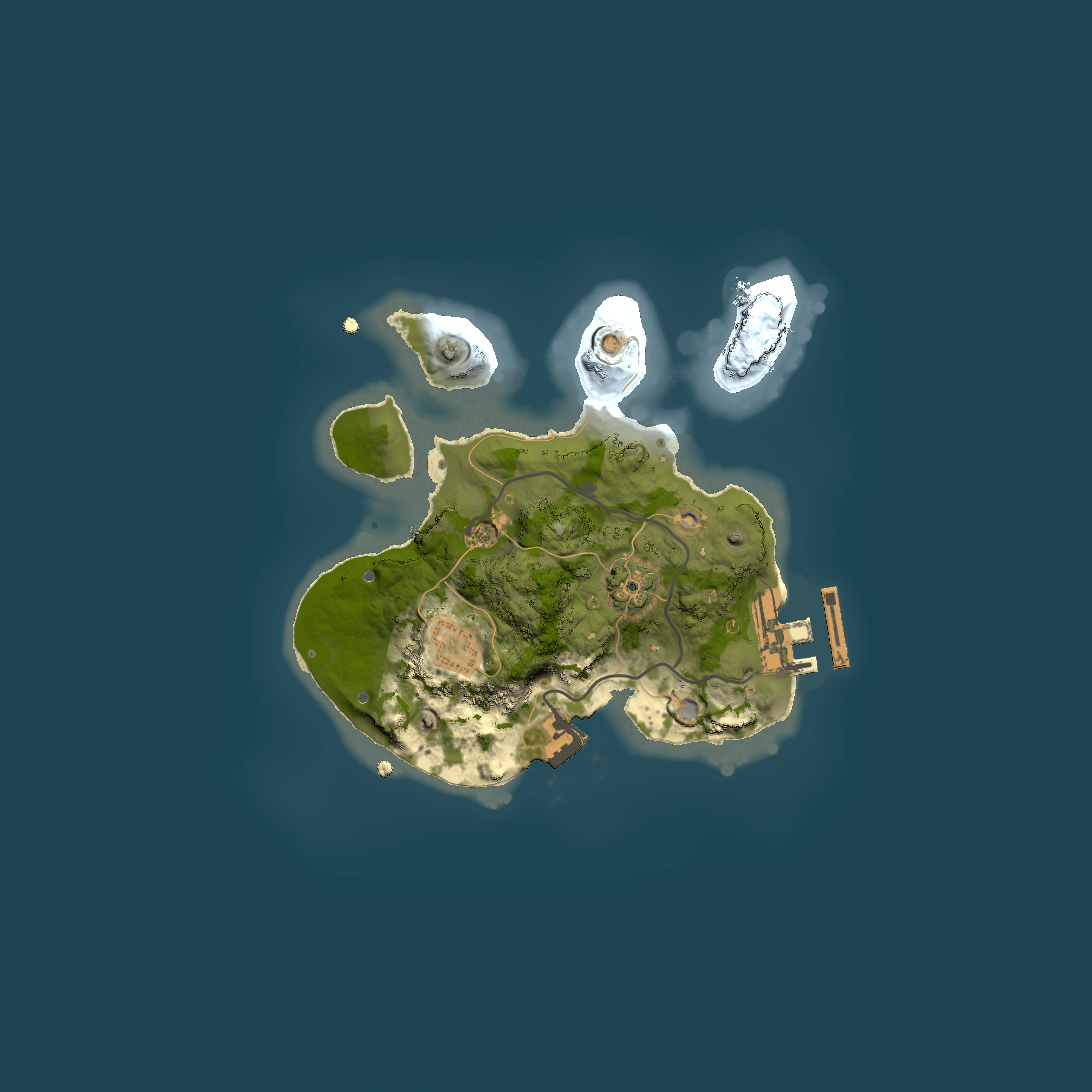 Full top-down render of Rust map seed 1699069940, 1800x1800m