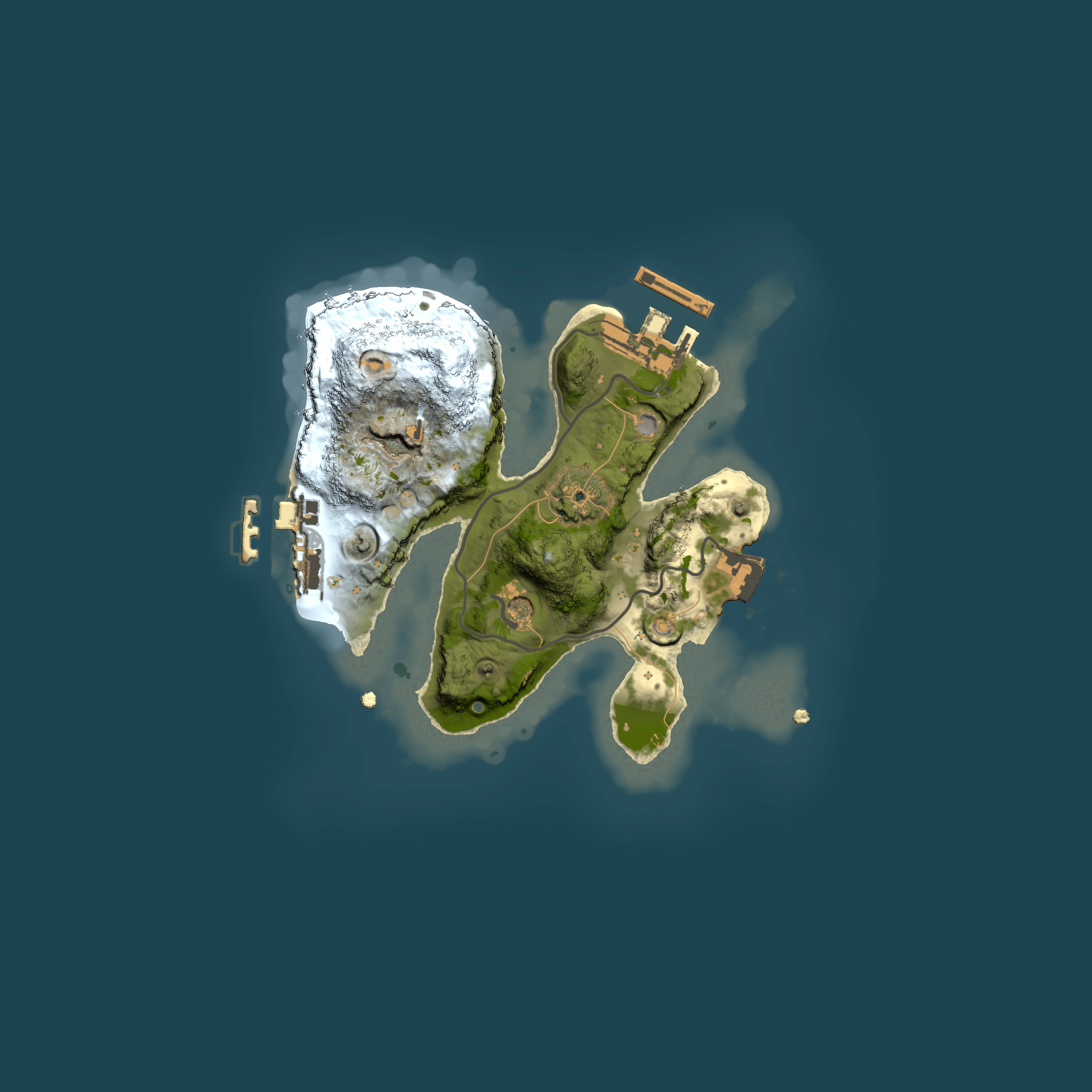 Full top-down render of Rust map seed 1228973666, 1800x1800m