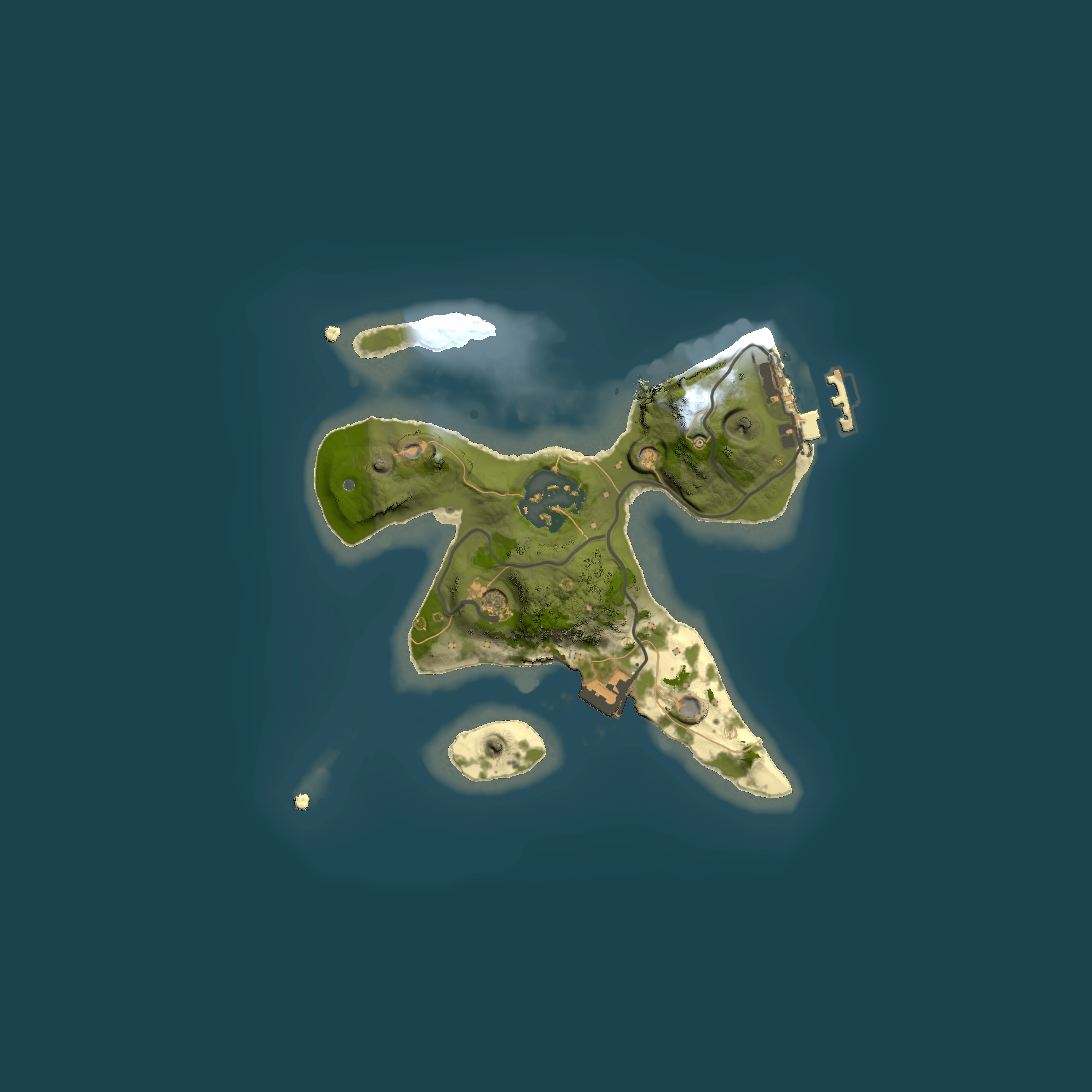 Full top-down render of Rust map seed 48310548, 1800x1800m
