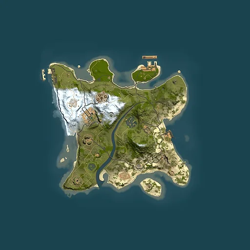 Rust map seed 1115884400, 2500x2500m top-down preview