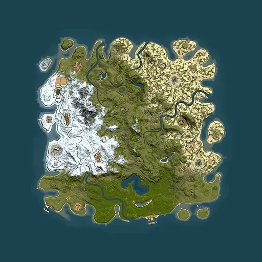 Rust map seed 1831517302, 5000x5000m top-down preview