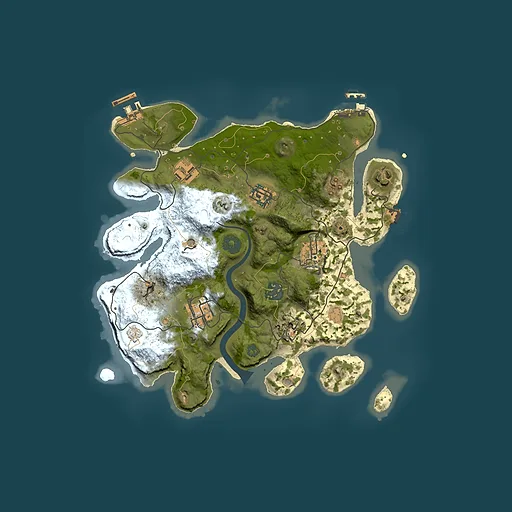 Rust map seed 1128029538, 3000x3000m top-down preview