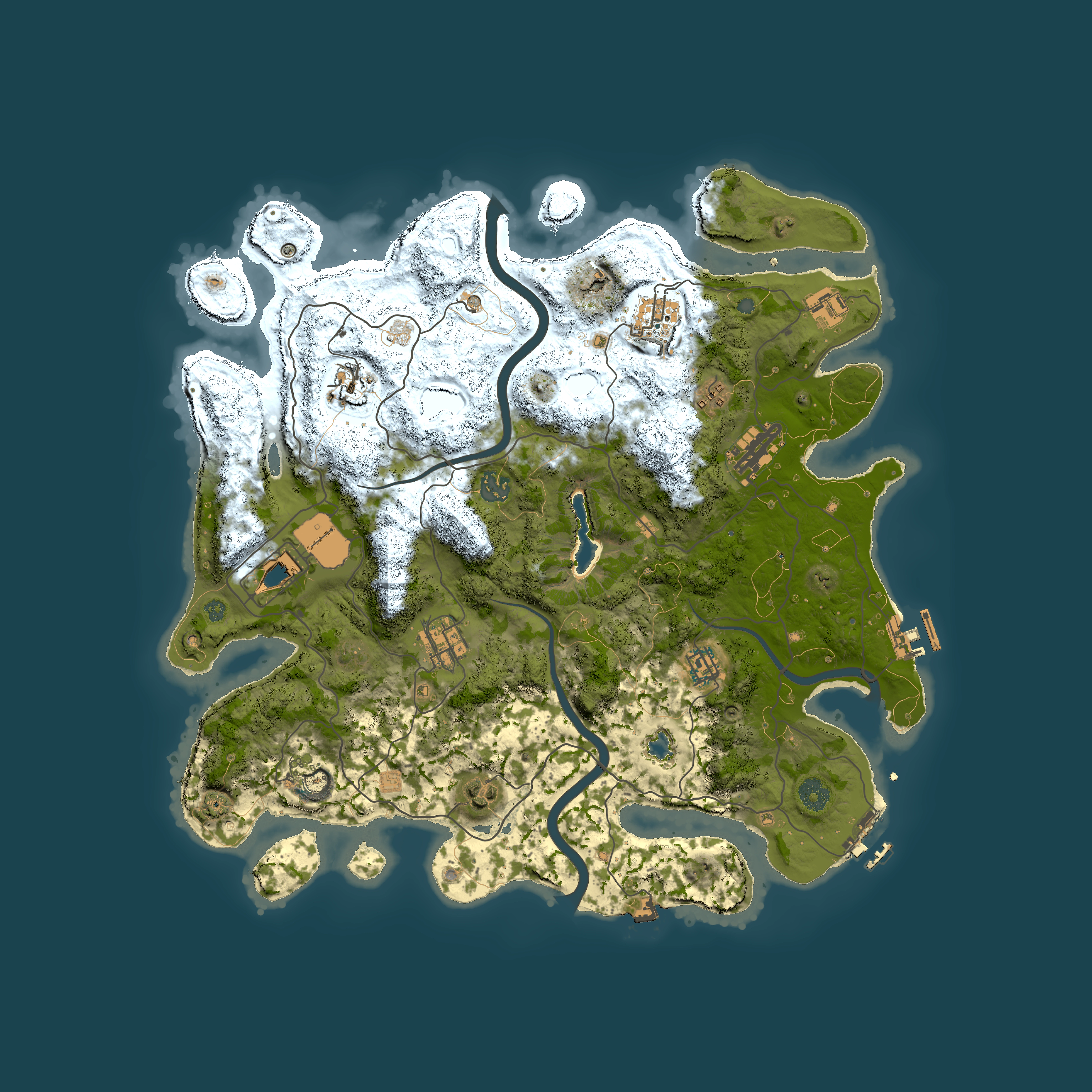 Full top-down render of Rust map seed 979228835, 4000x4000m