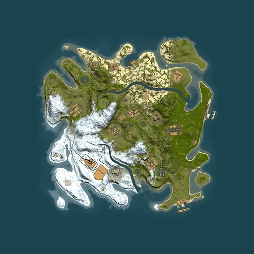 Rust map seed 946177391, 3500x3500m top-down preview