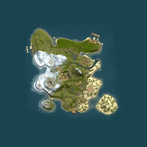 Rust map seed 1237495363, 2500x2500m top-down preview