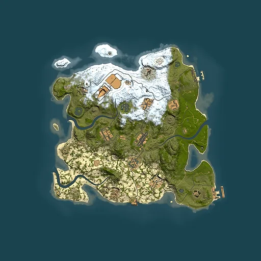 Rust map seed 884691257, 3500x3500m top-down preview
