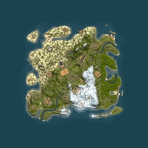Rust map seed 247988134, 3500x3500m top-down preview