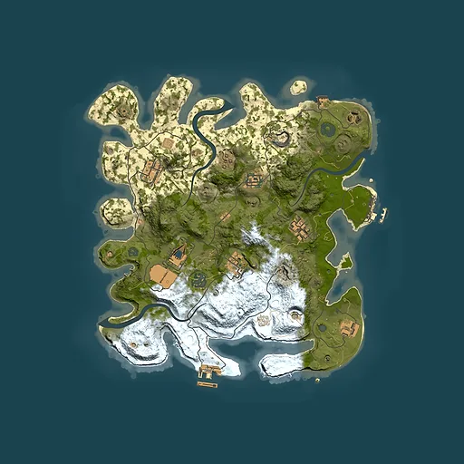 Rust map seed 919293105, 3500x3500m top-down preview