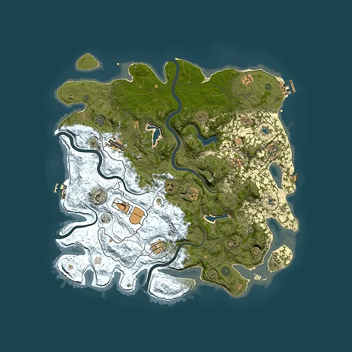 Rust map seed 1660462372, 4500x4500m top-down preview
