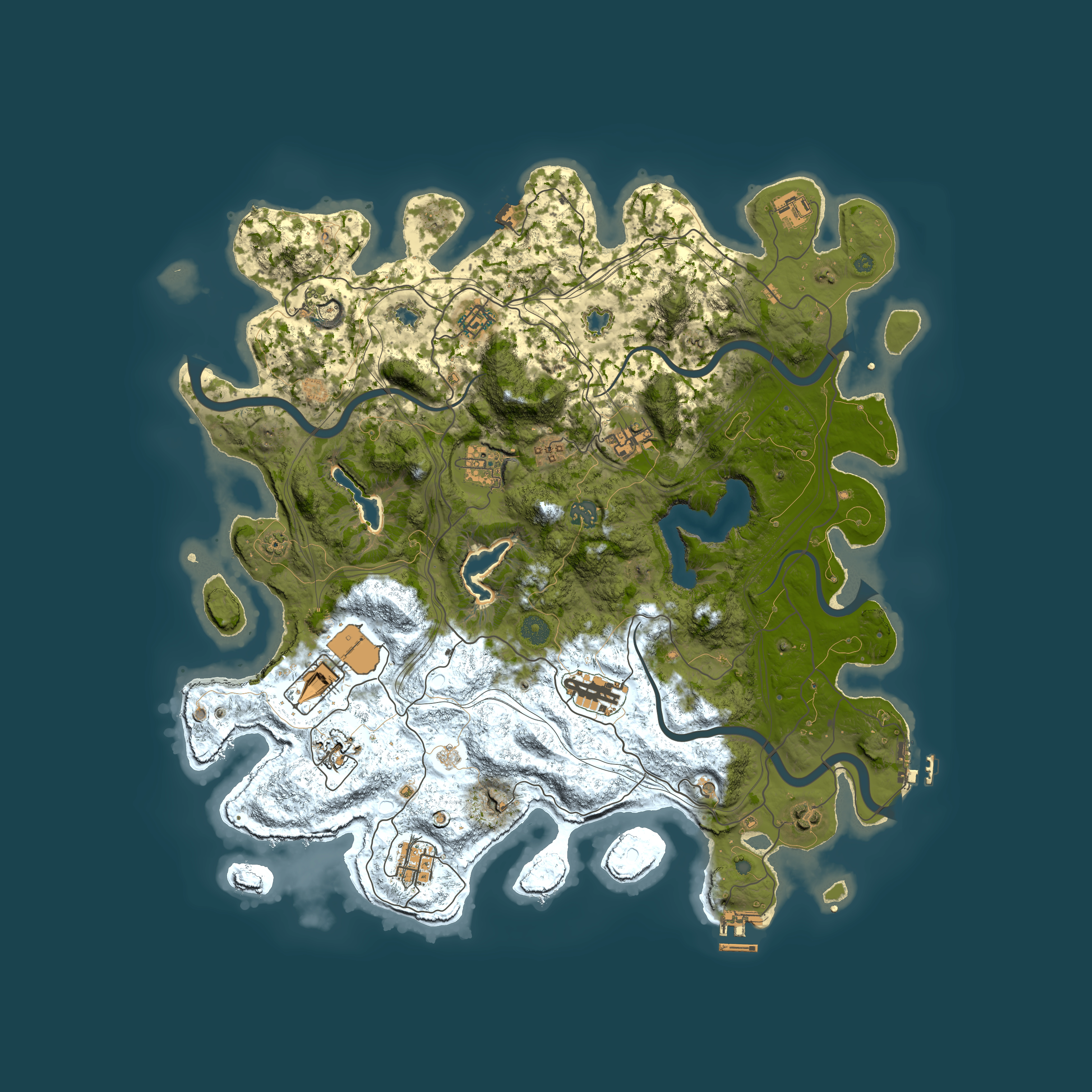 Full top-down render of Rust map seed 1868262687, 4500x4500m