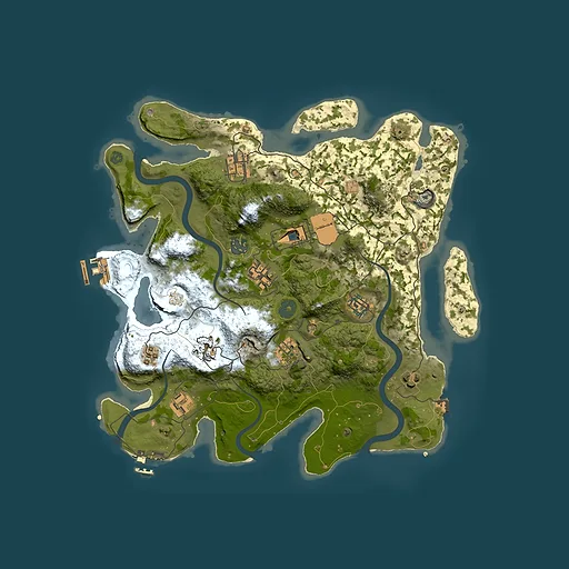 Rust map seed 1318025392, 3500x3500m top-down preview