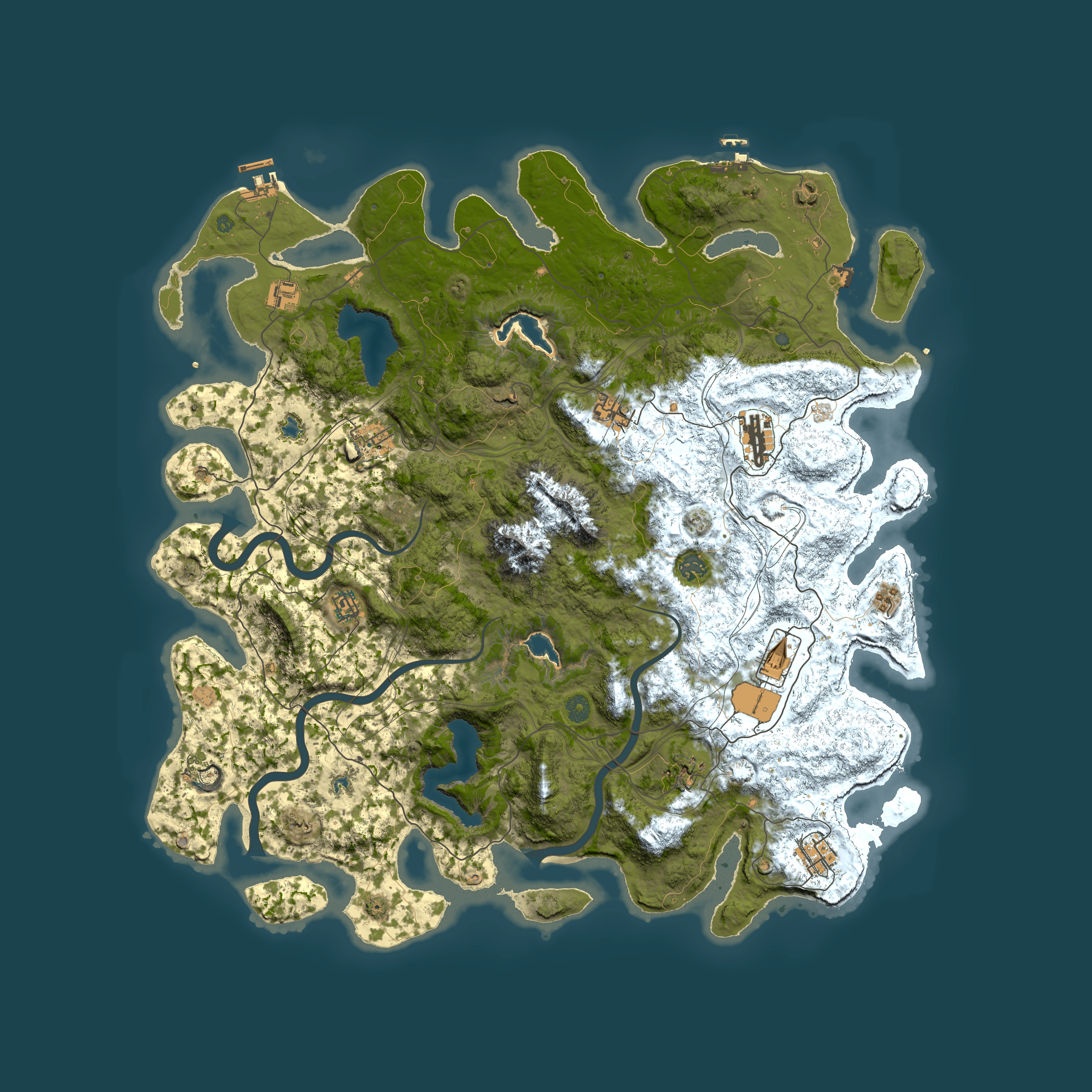 Full top-down render of Rust map seed 246548751, 5000x5000m