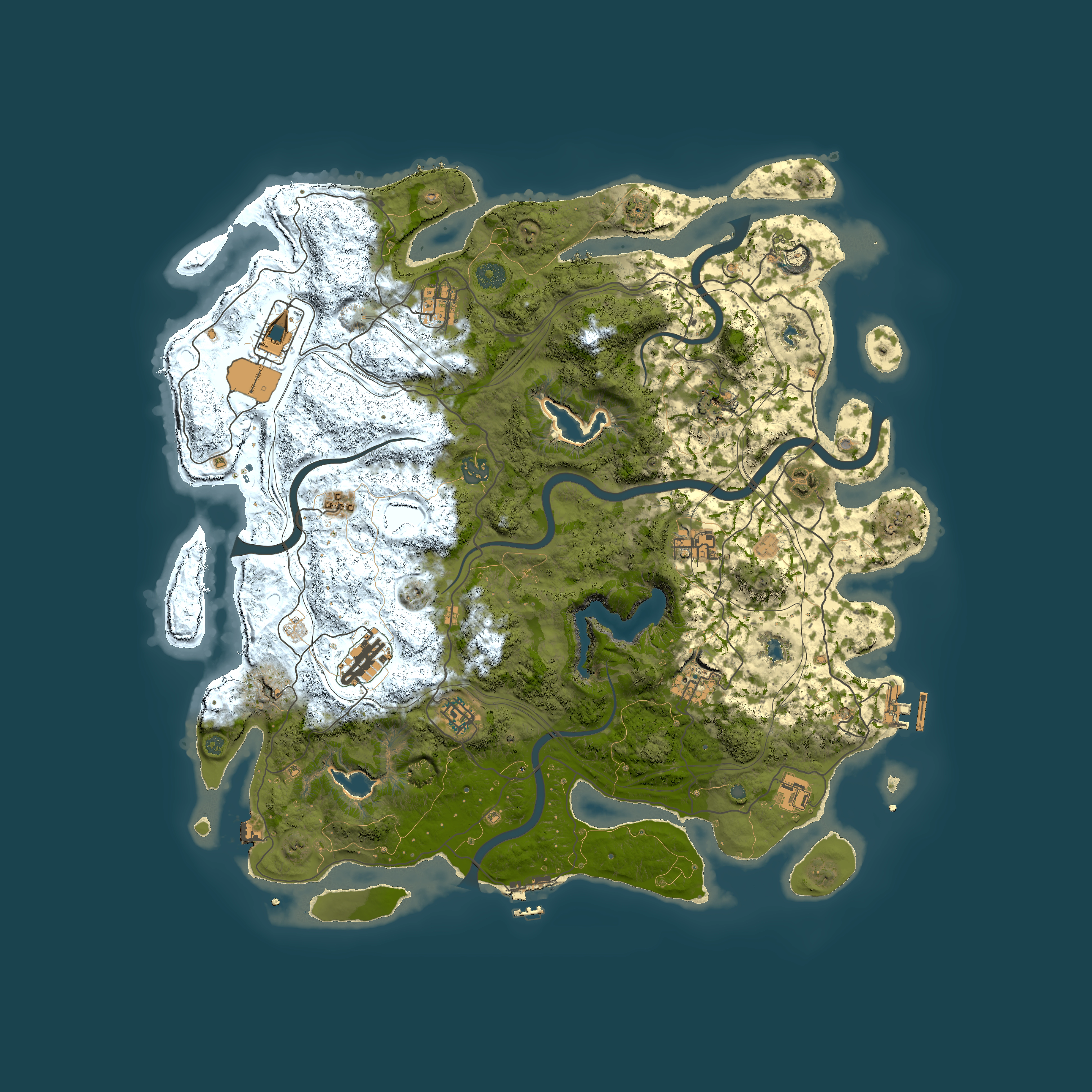 Full top-down render of Rust map seed 1629359220, 4500x4500m