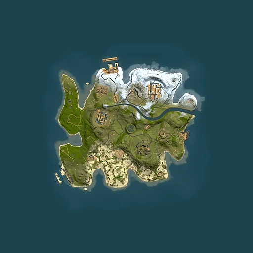 Rust map seed 2093789925, 2500x2500m top-down preview