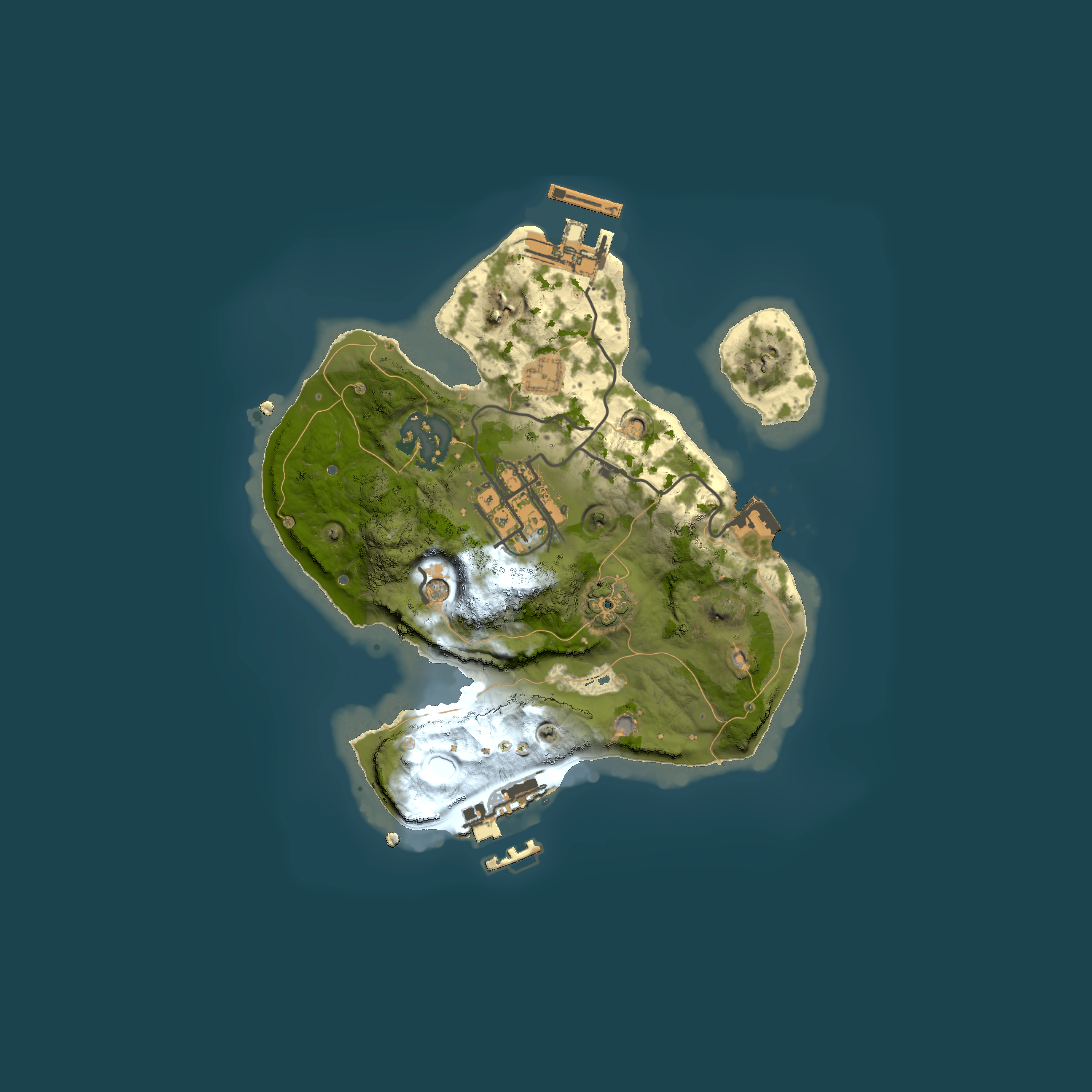 Full top-down render of Rust map seed 841145544, 2000x2000m