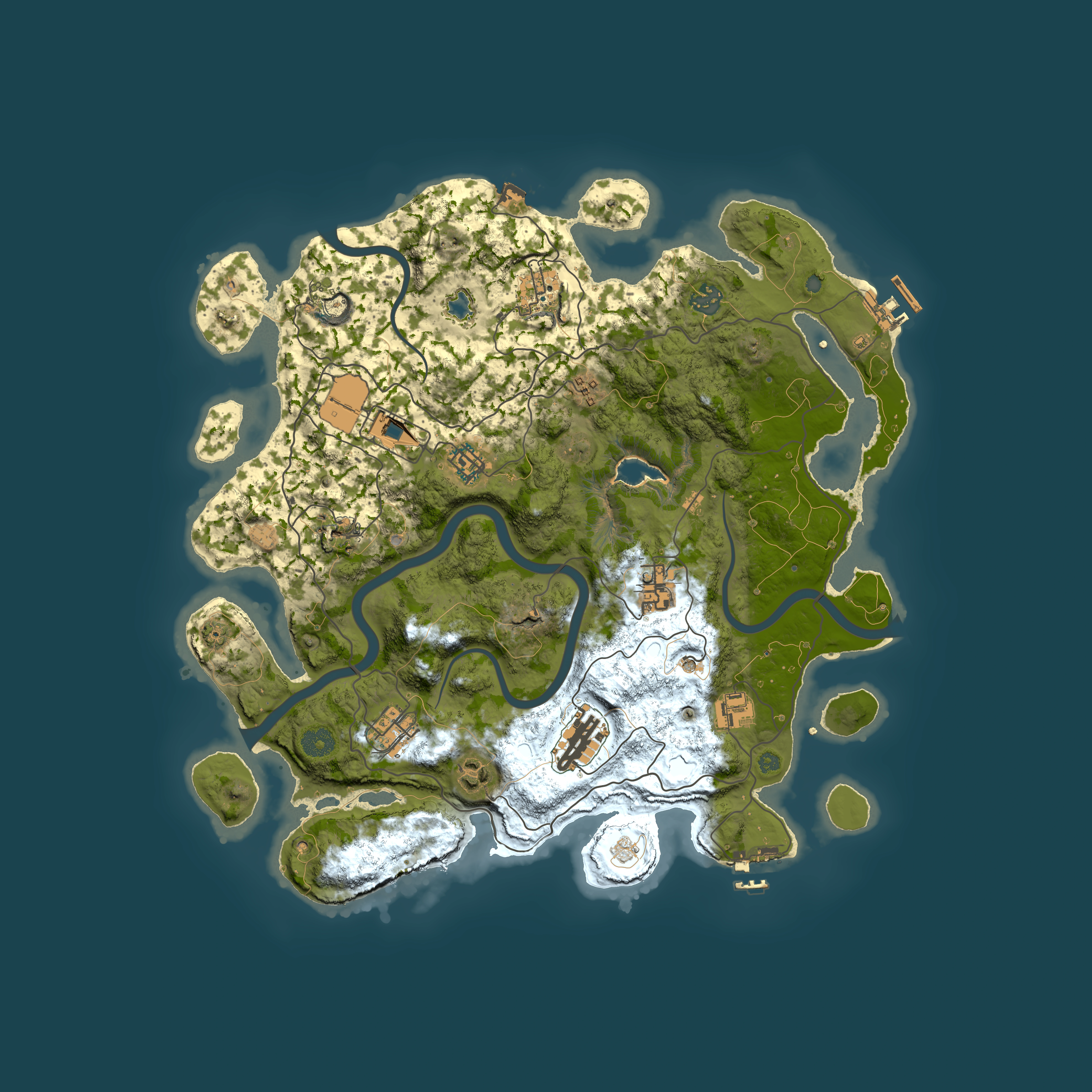 Full top-down render of Rust map seed 968913453, 4000x4000m