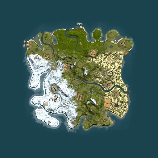 Rust map seed 228630295, 3500x3500m top-down preview
