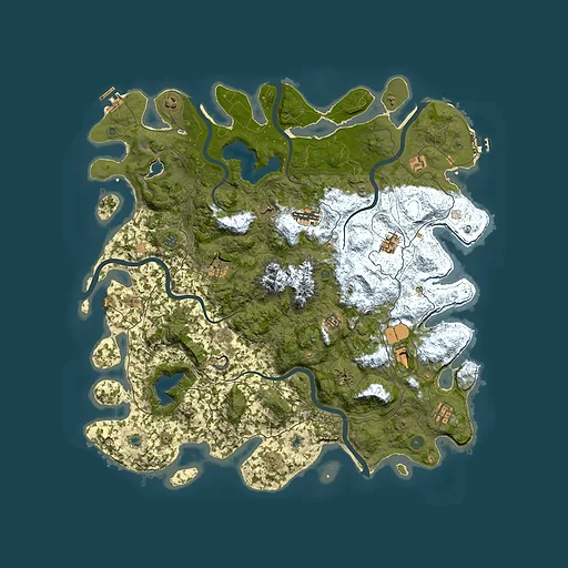 Rust map seed 193898524, 5000x5000m top-down preview