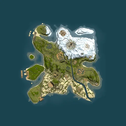 Rust map seed 1464770412, 2500x2500m top-down preview