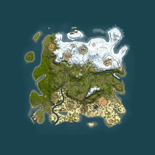 Rust map seed 1849811951, 3500x3500m top-down preview