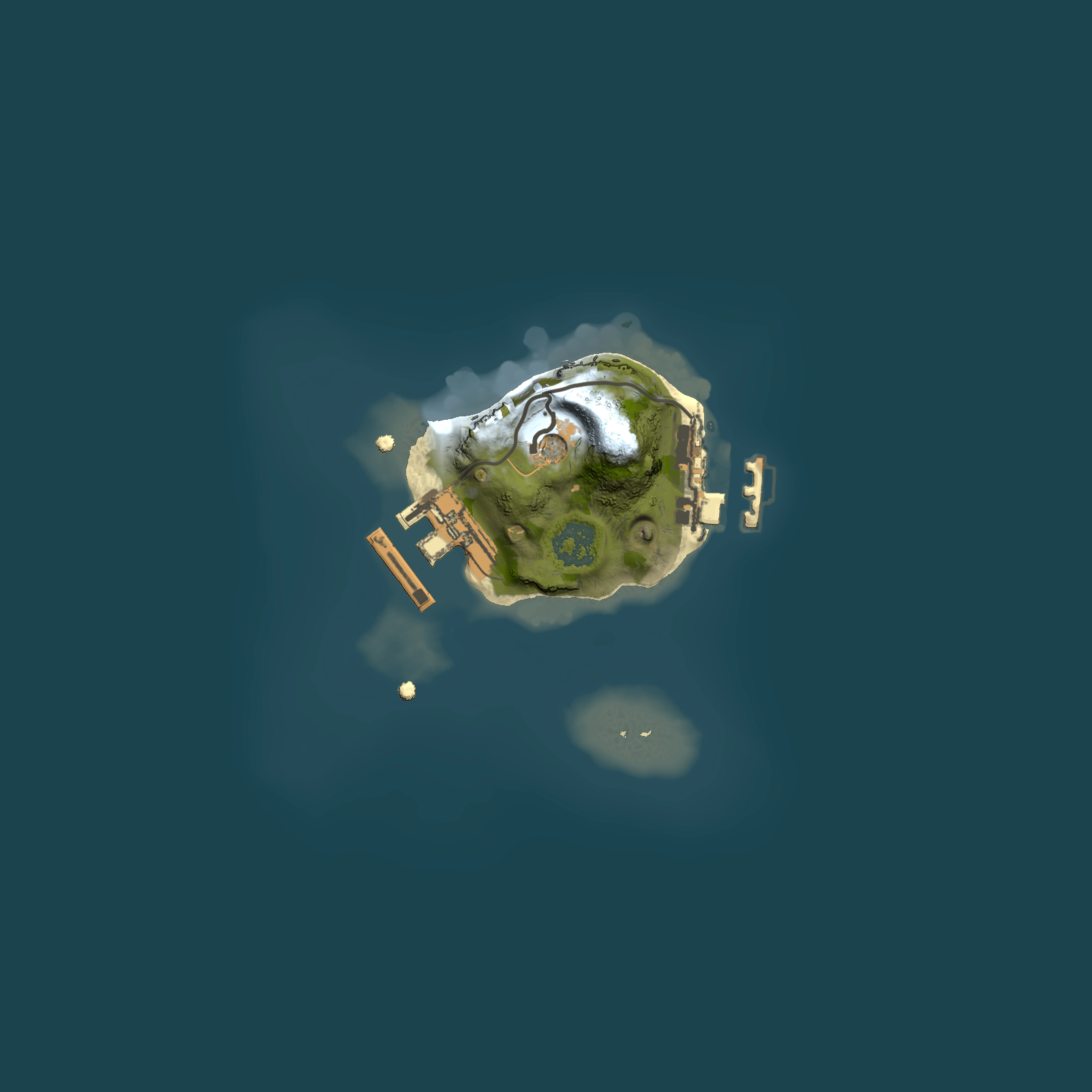 Full top-down render of Rust map seed 1018412569, 1500x1500m