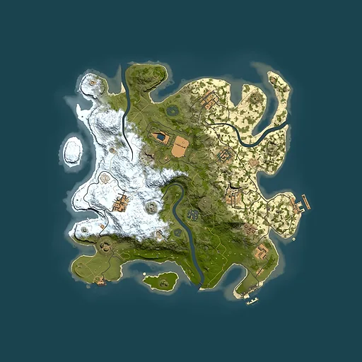 Rust map seed 878596020, 3500x3500m top-down preview