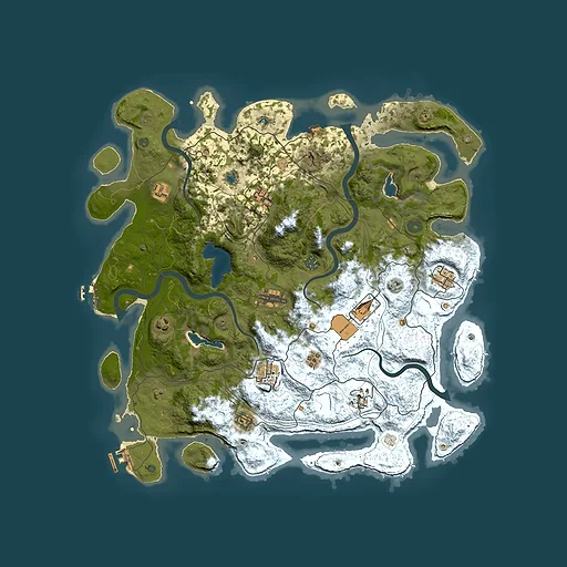 Rust map seed 1391301752, 4500x4500m top-down preview