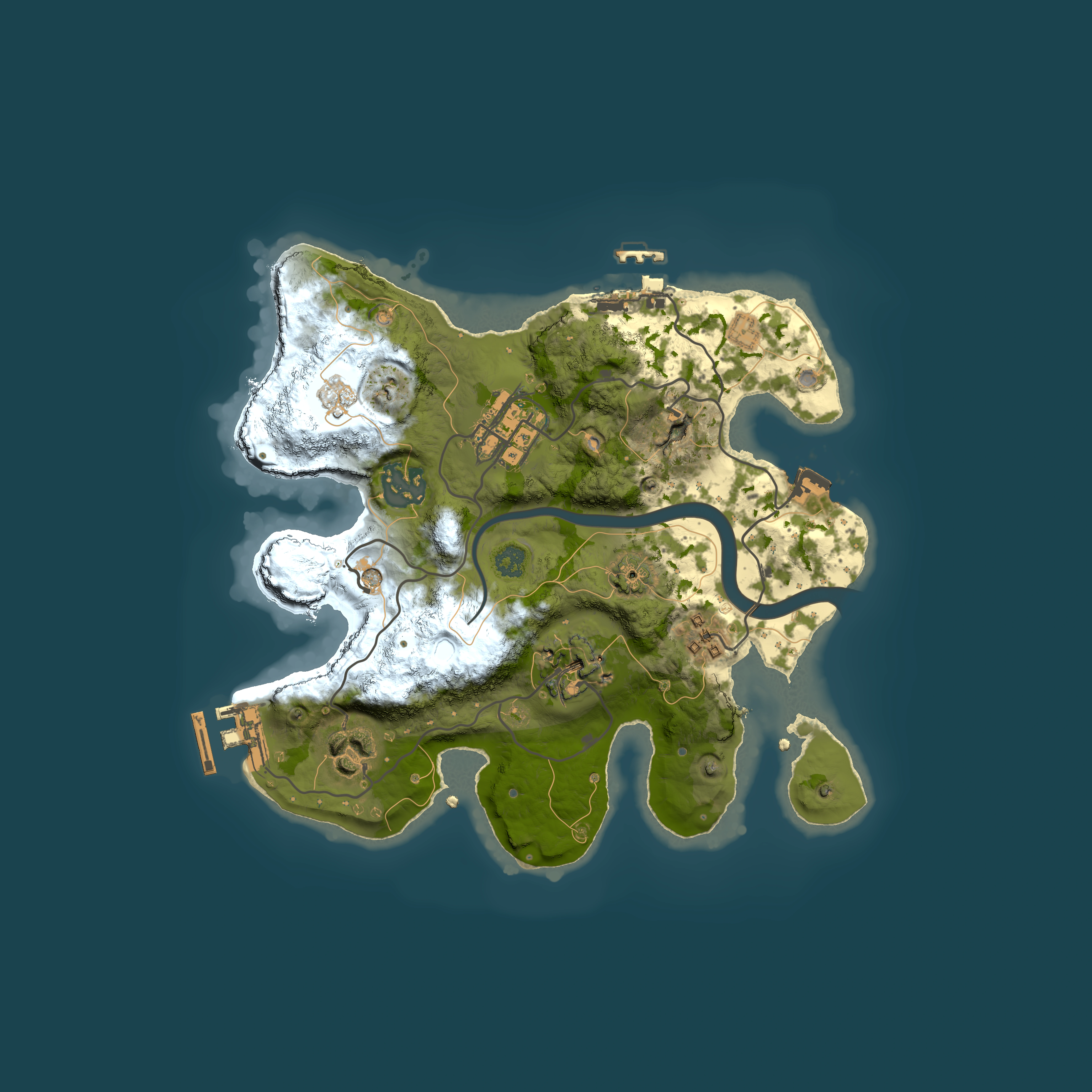 Full top-down render of Rust map seed 1716443873, 2500x2500m