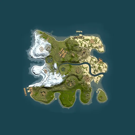 Rust map seed 1716443873, 2500x2500m top-down preview
