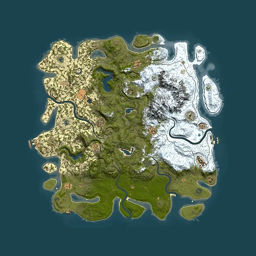 Rust map seed 1179437407, 5000x5000m top-down preview