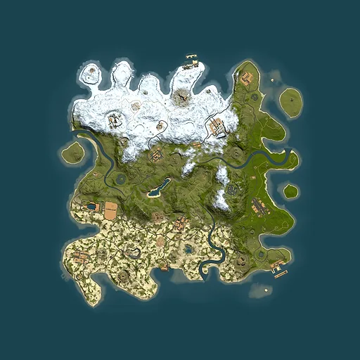 Rust map seed 1043252526, 4000x4000m top-down preview