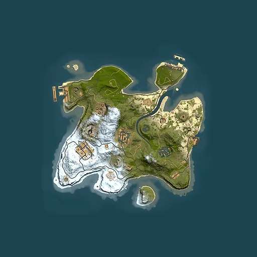 Rust map seed 1223454528, 2500x2500m top-down preview