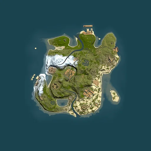 Rust map seed 1470452390, 2500x2500m top-down preview