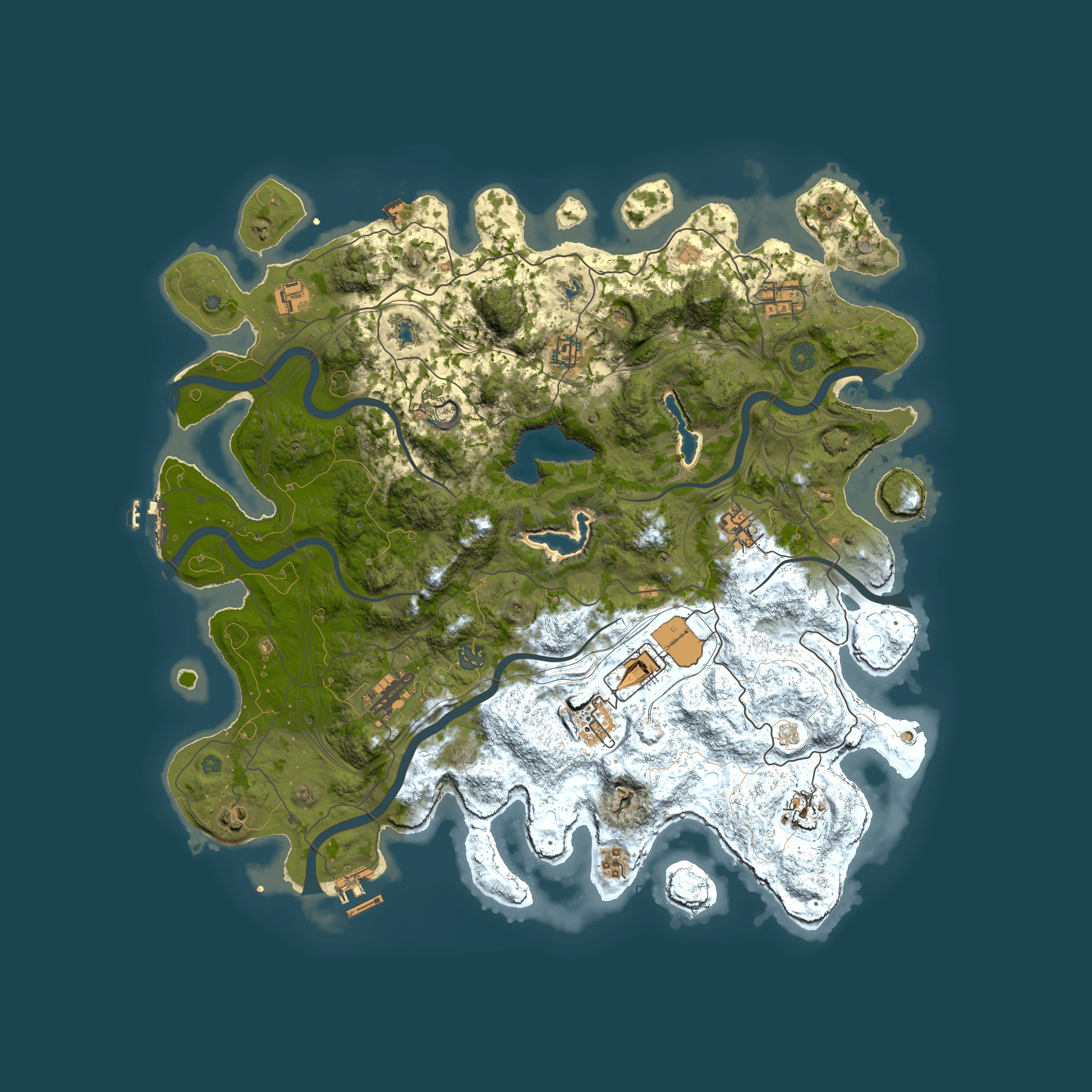 Full top-down render of Rust map seed 2098374792, 4500x4500m