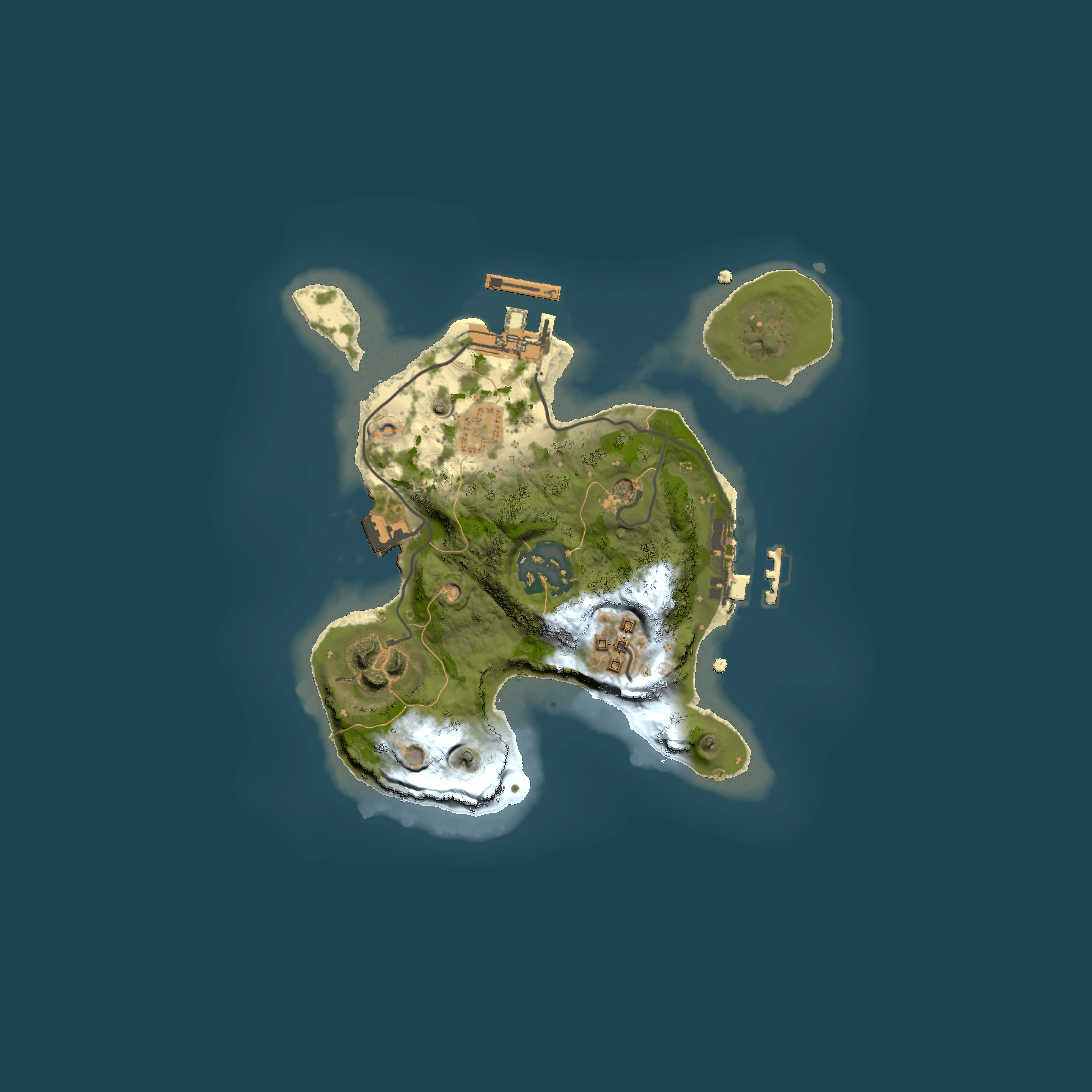 Full top-down render of Rust map seed 1811965846, 2000x2000m
