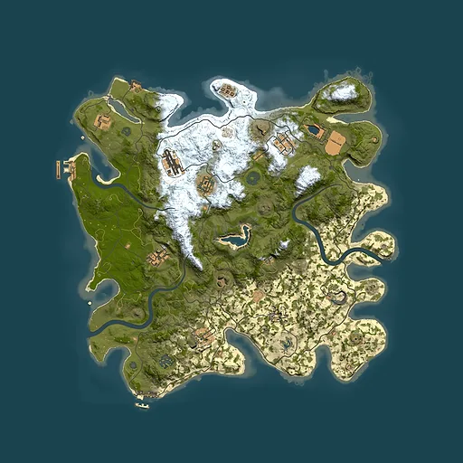 Rust map seed 587346581, 4000x4000m top-down preview