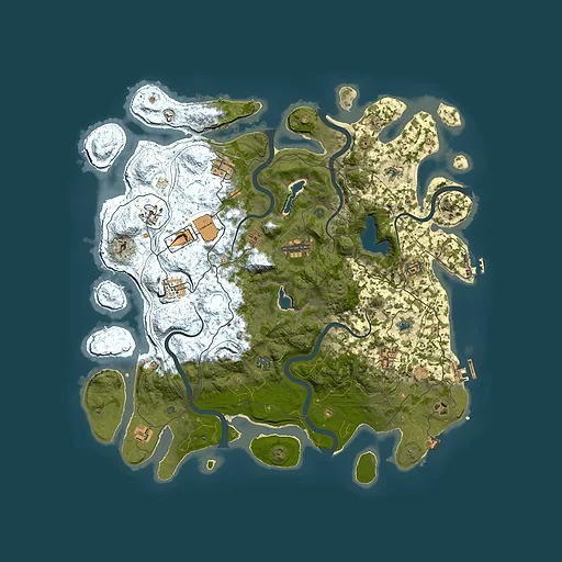 Rust map seed 1665886416, 4500x4500m top-down preview