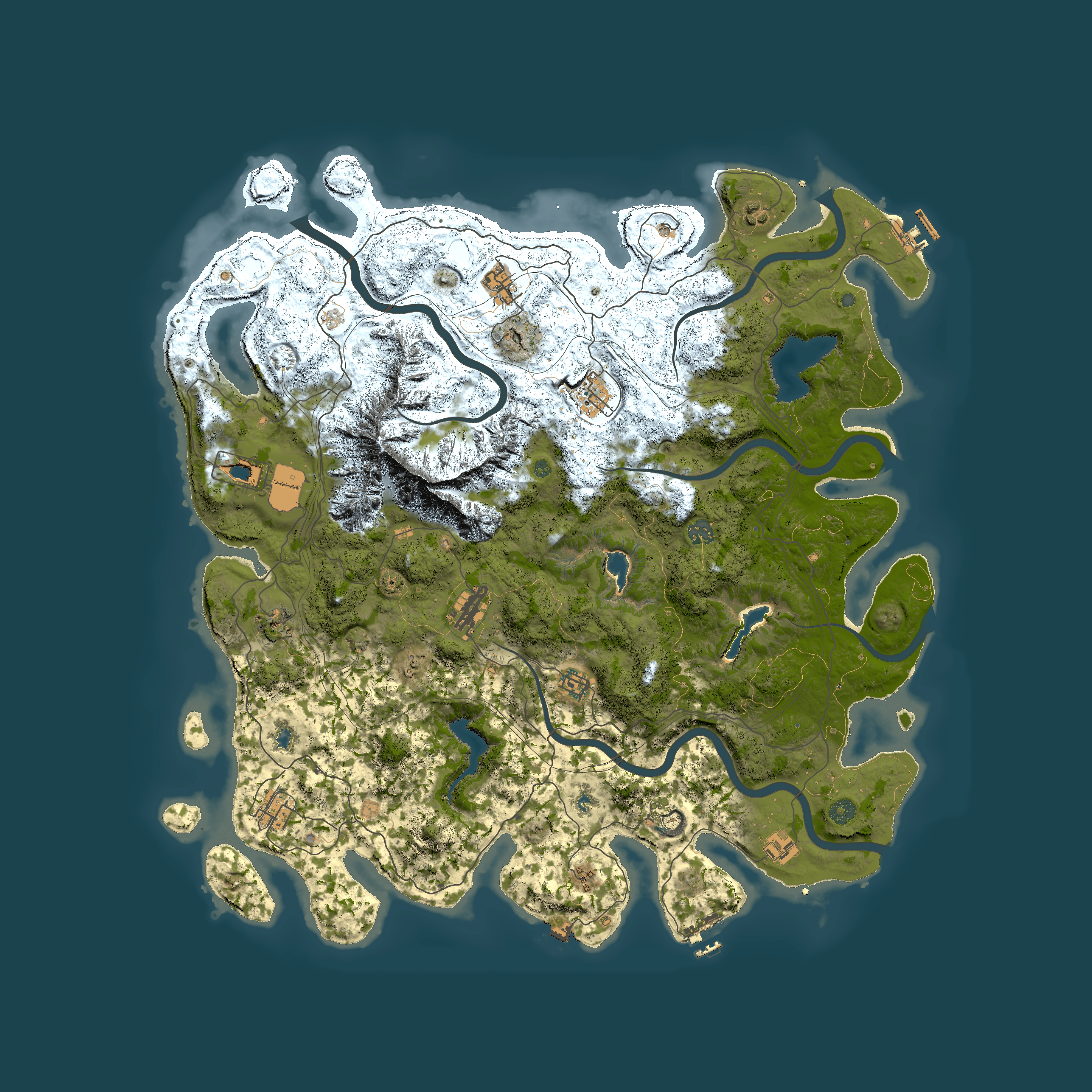 Full top-down render of Rust map seed 510127863, 5000x5000m