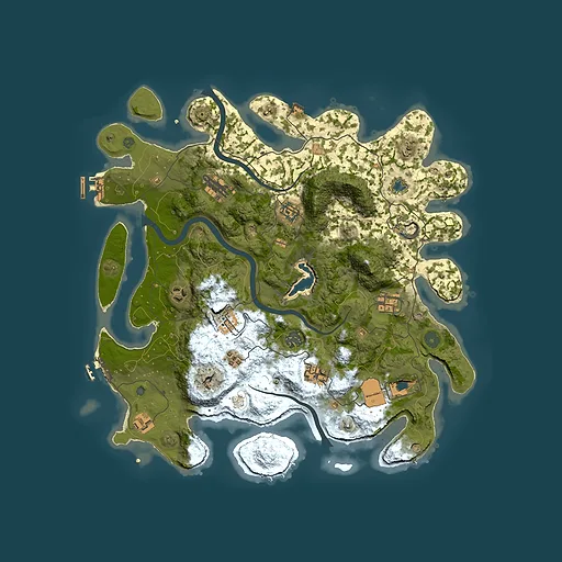 Rust map seed 304436709, 4000x4000m top-down preview
