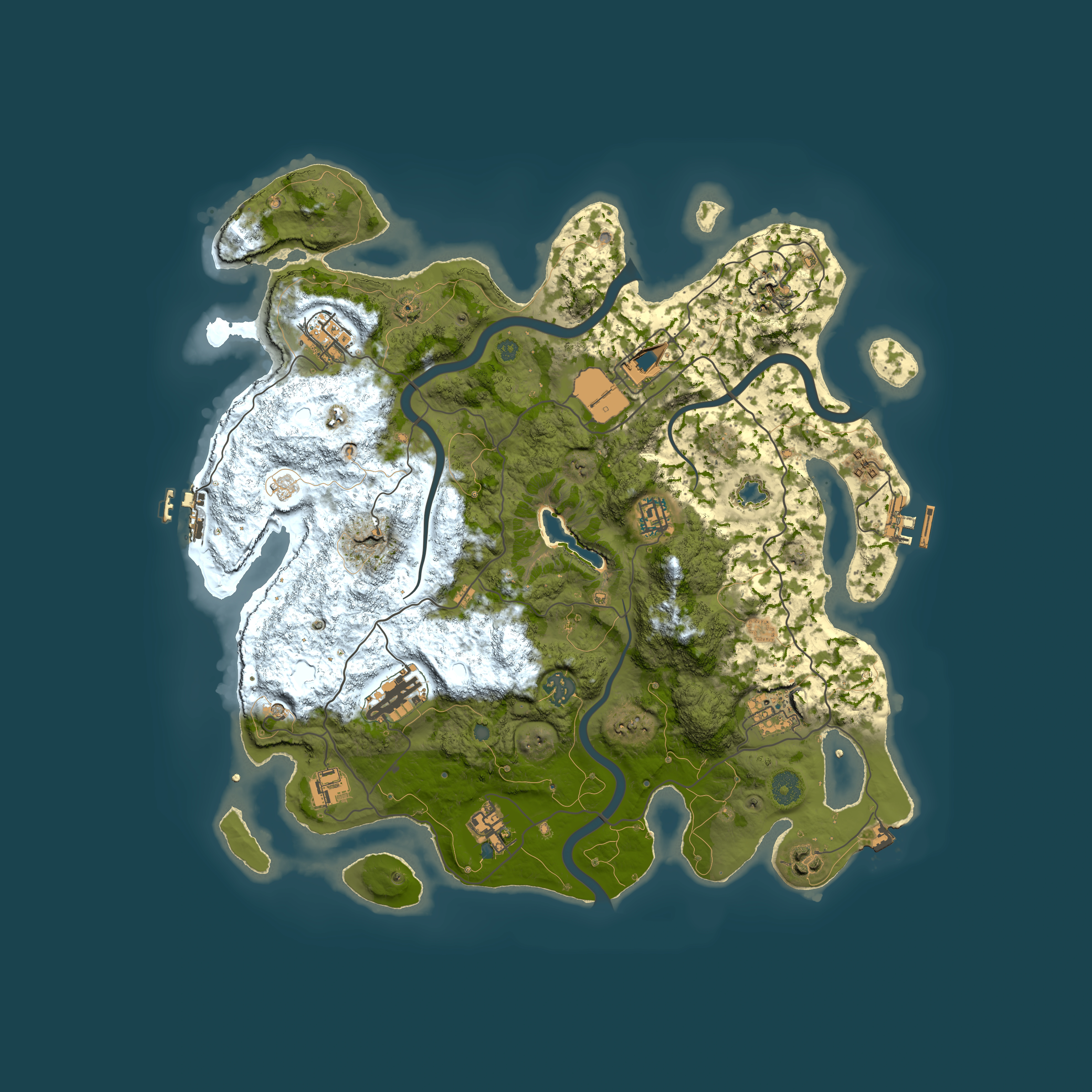 Full top-down render of Rust map seed 724544783, 4000x4000m