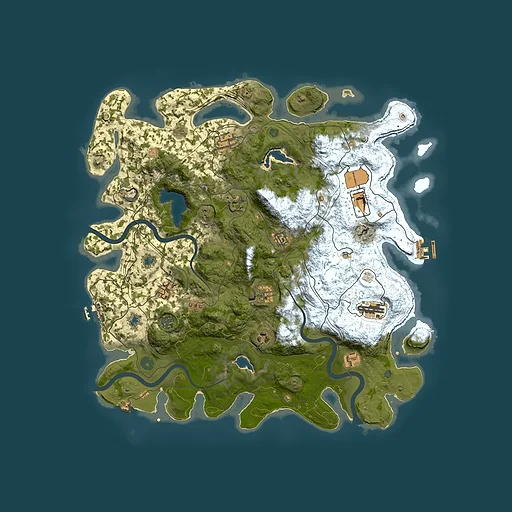 Rust map seed 3787775, 4500x4500m top-down preview