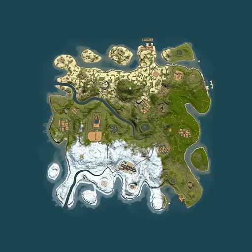 Rust map seed 453355002, 3500x3500m top-down preview