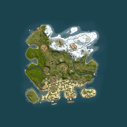 Rust map seed 746175847, 3000x3000m top-down preview