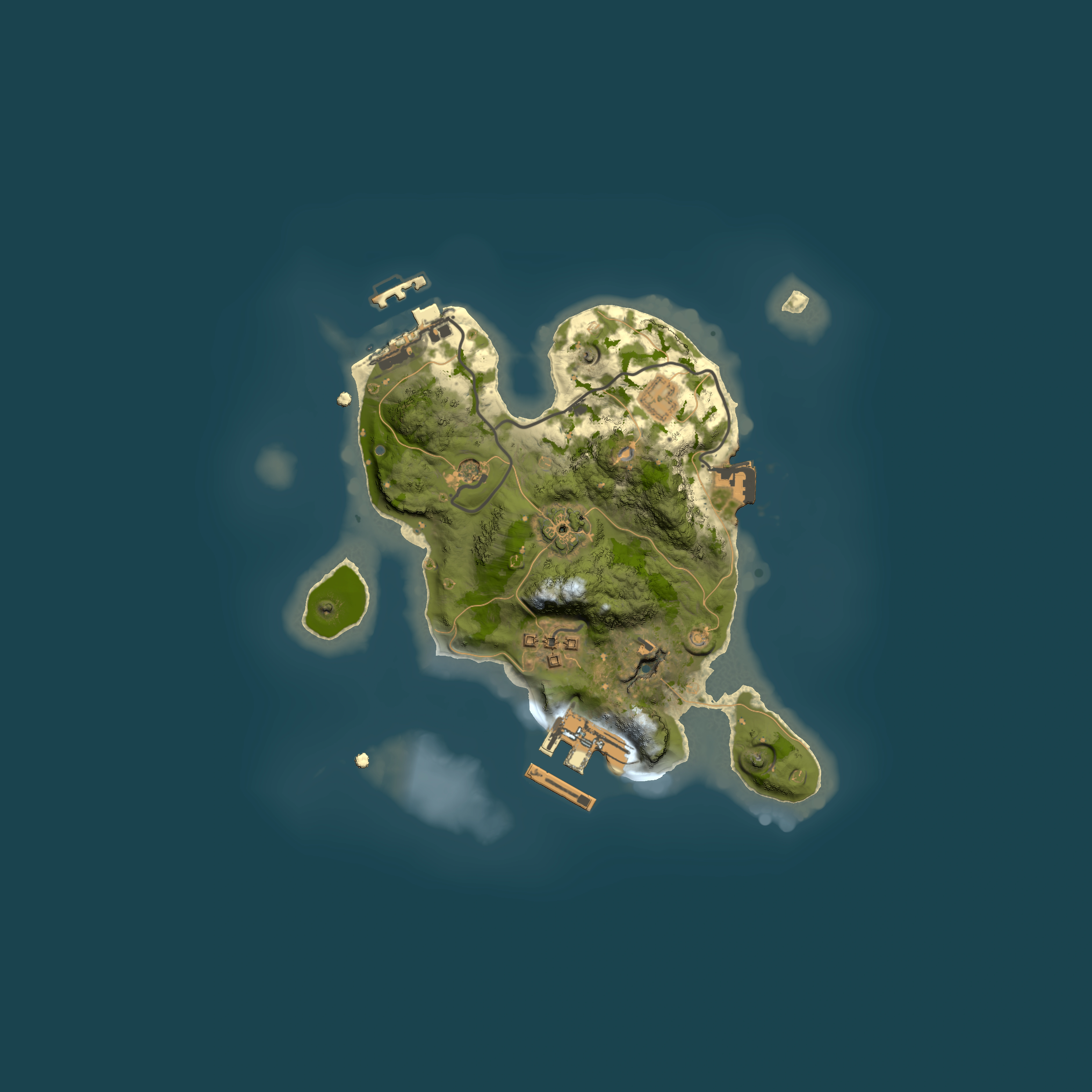 Full top-down render of Rust map seed 1912022675, 2000x2000m