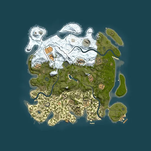 Rust map seed 1257859373, 4000x4000m top-down preview
